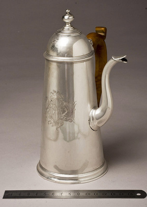 George I Silver Coffee Pot - Newdigate Family Armorial